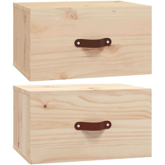 Wall-mounted Bedside Cabinets 2 pcs 40x29.5x22 cm Vidaxl Brown