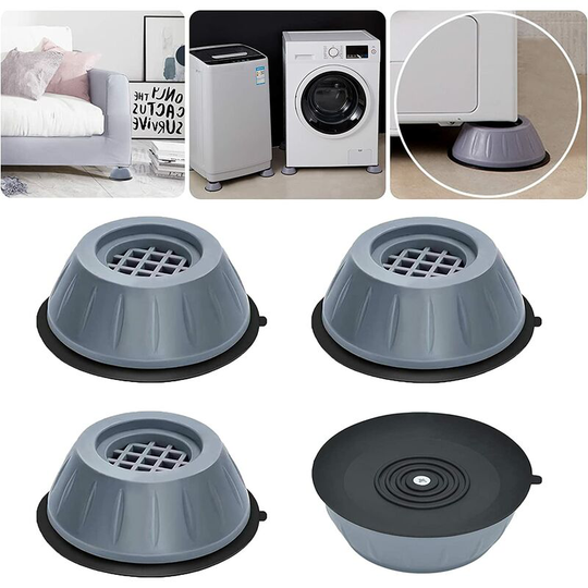 4 pieces of anti vibration pads for washing machines and dryers, anti vibration and noise, anti moving and anti shaking of washing machine support