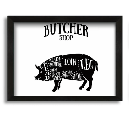 Butchers Selection 12 - Picture Frame Graphic Art on Canvas