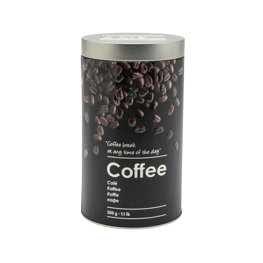 Embossed Round 520ml Coffee Jar