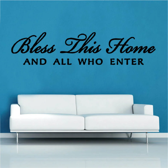 Bless This Home Design 4 Decal Wall Sticker