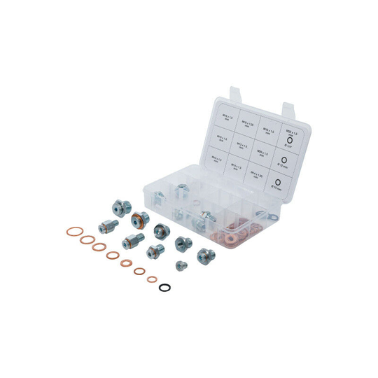 Bgs technic Oil Drain Plug Repair Set - 63 pcs - 70184