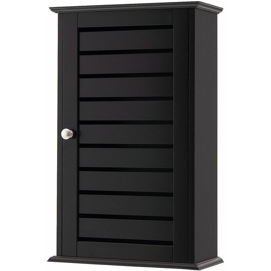 Louvered Bathroom Wall Cabinet Wall Mounted Storage Organizer Adjustable Shelves