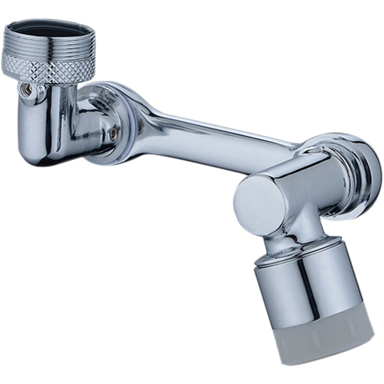 1080°Swivel Faucet Extender With 2 Spray Modes Sink Rotating Faucet Extender Splashproof Faucet Filter Adaptor Aerator With Wrench, Silver&Type 2