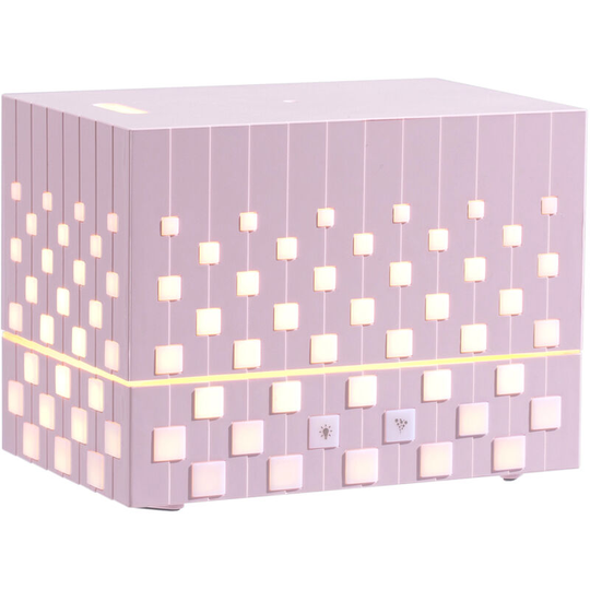 Asupermall - Ultrasonic Aroma Diffuser Humidifier Cube Style Essential Oil Diffuser 220ML Portable Waterless Auto Power Off Colorful Night Light for