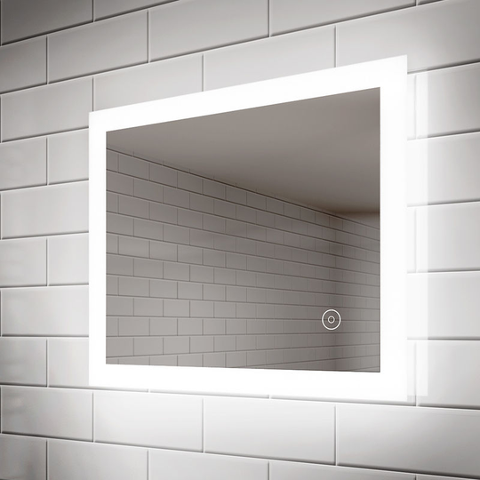 Elegant - 600 x 500 mm led Illuminated Bathroom Mirror Light Touch Sensor Horizontal Vertical