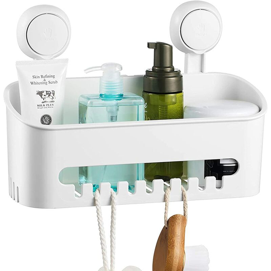 Suction Cup Shower Caddy No Drilling Suction Cup Shower Caddy Detachable Bathroom Shower Caddy Shower & Kitchen Storage Basket for Shampoo