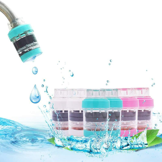 6pcs Mini Faucet Water Filter Home Cartridge Coconut Charcoal Faucet Clean Tap Water Purifier Filter