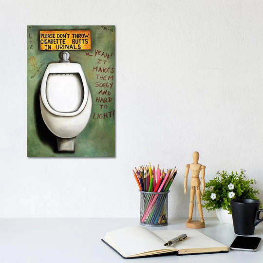 Urinal by - Wrapped Canvas Painting