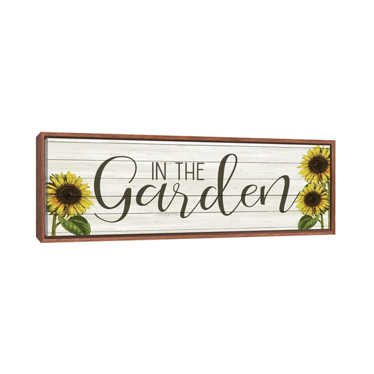 Sunflower Garden by Kimberly Allen - Panoramic Typography on Canvas