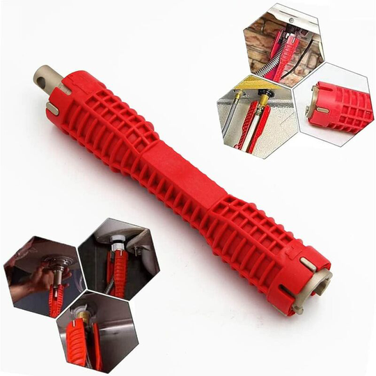 Faucet and Sink Installer Tool (8 in 1) Multifunctional Faucet Wrench Tool Double Head Sink Installer Tool Water Pipe Installer Tool for Plumbers and