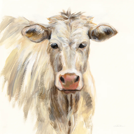 White Cow by Silvia Vassileva - Wrapped Canvas Painting