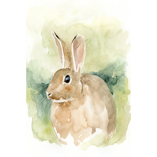 Field Bunny II - Wrapped Canvas Painting