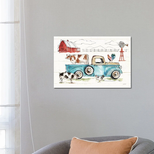 Down on the Farm I No Words by Anne Tavoletti - Wrapped Canvas Painting