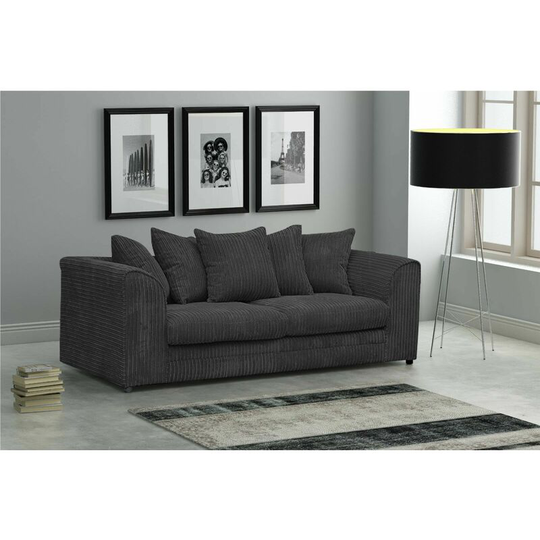 Darcey 3 Seater Sofa - Black