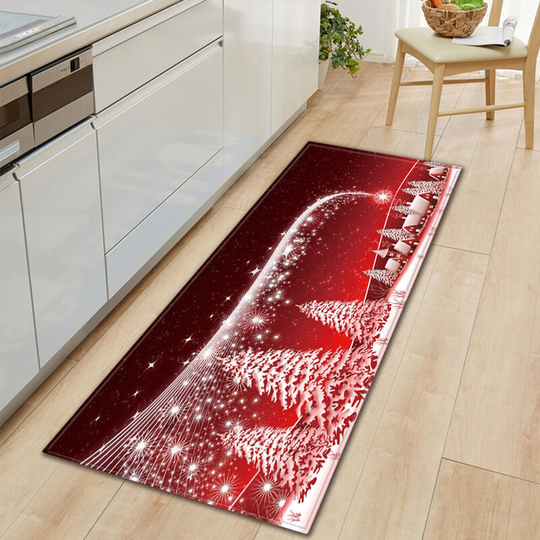 Christmas Style Non-slip Carpet Home Decoration Living Room Kitchen Bedroom Rug Door Sofa Bathroom Mat Christmas Doormat,L & Style 2 - L & Style 2