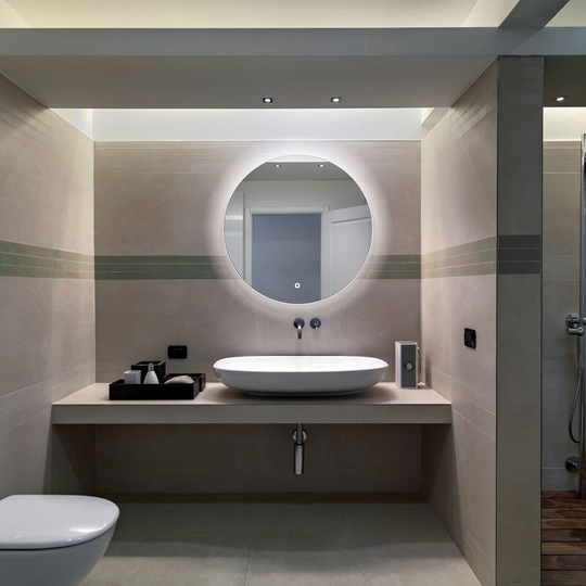 Theme 80 Round led Bathroom Mirror 800mm Diameter - HIB