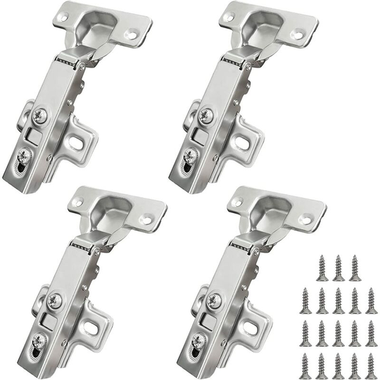 Pack Cupboard Door Hinges,Hinge with Damper,Standard hinges for hardware easy to install.used for kitchen cabinets and cabinets.