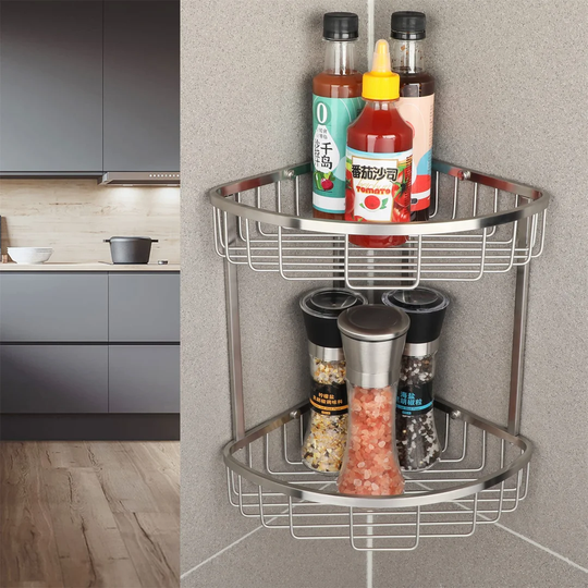 Scheid Drill & Screw Mount Stainless Steel Shower Shelf