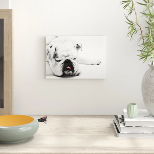 'White British Bulldog Dog' Graphic Art