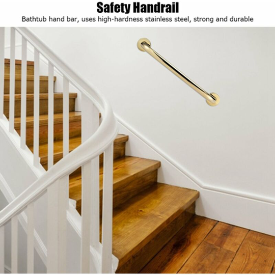 Stainless Steel Gold Plating Bathtub Handrail Safety Hand Bar Bathroom Accessory 40cm