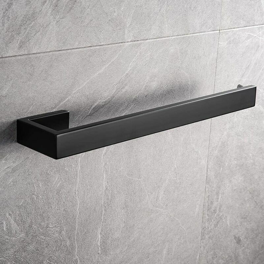 Wall-mounted towel door, stainless steel towel racks, towel holder wc accessories bathrooms 31cm (black)