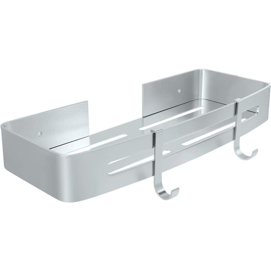 Shower Shelf Bathroom Shelf No Drilling, Wall Mounted Shower Caddy, Shower Caddy Storage Basket Organizer, Adhesive, Aluminum