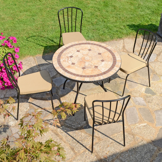 Nirvana 4 Seater Dining Set with Cushions