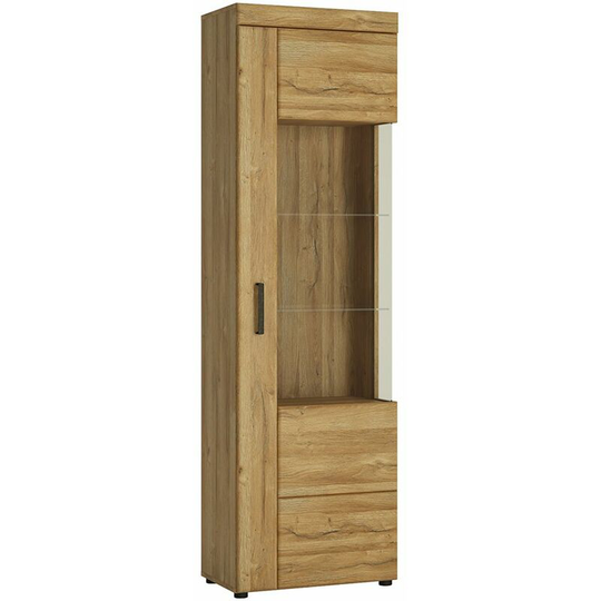 Bold Tall Glazed Display Cabinet (Rh) - Brown
