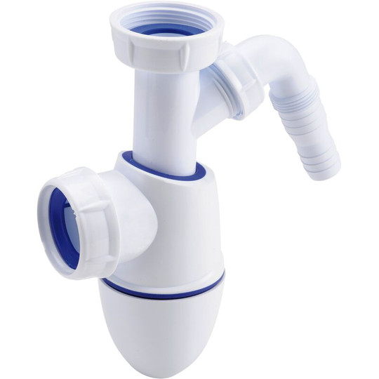 Nicoll Easyphon Siphon with pressure seal for sink, with connection for dishwasher (0224408)