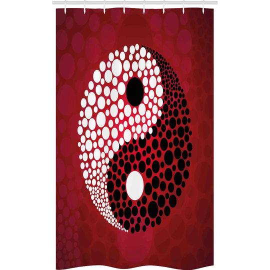 Inaki 8 Piece Polyester Shower Curtain Set + Hooks
