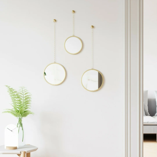 Winn Round Metal Framed Rope Hanging Accent Mirror