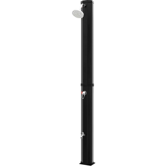 Outdoor Solar Shower with Shower Head and Faucet 35 l Black Vidaxl black