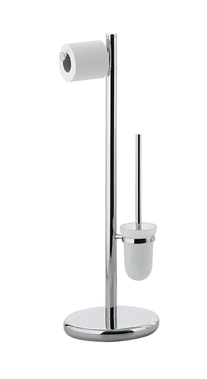 Free Standing Toilet Roll and Brush Holder