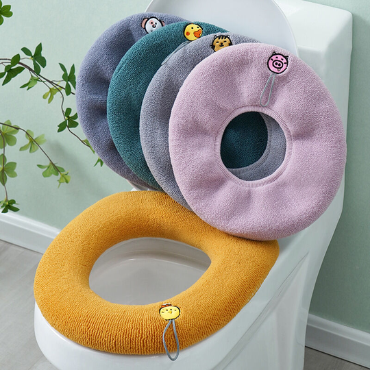 5-piece universal knitting washable toilet seat, household toilet cover, thickened warm toilet seat cushion