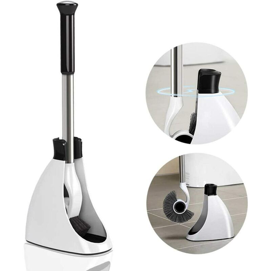 Toilet Brush Toilet Brush and Toilet Brush Holder Antibacterial Silicone Toilet Brooms Toilet Sweeper with Quick Dry Holder