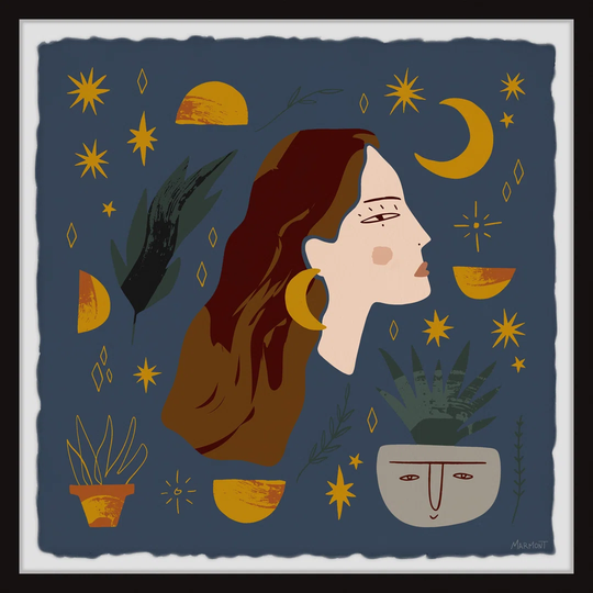 Woman's World - Picture Frame Painting on Paper