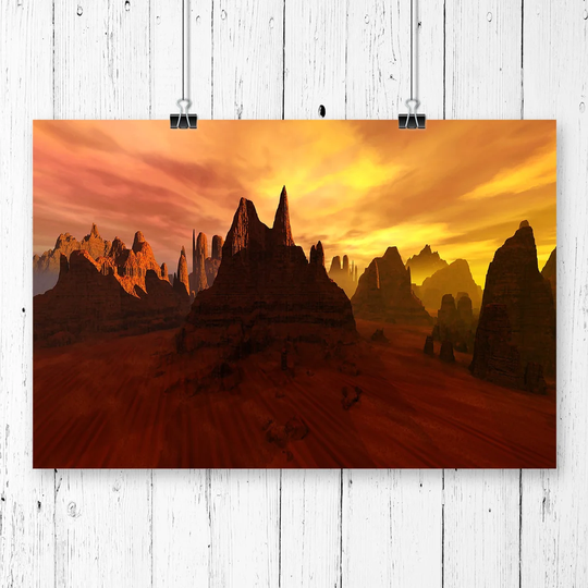 'Desert Landscape' Graphic Art