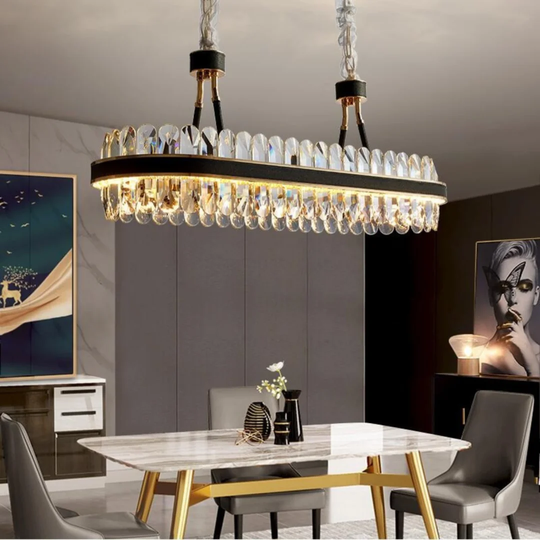Luchi Modern Rectangular Crystal Chandelier