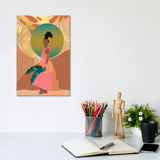 Island Gal by Sagmoon Paper Co. - Wrapped Canvas Painting