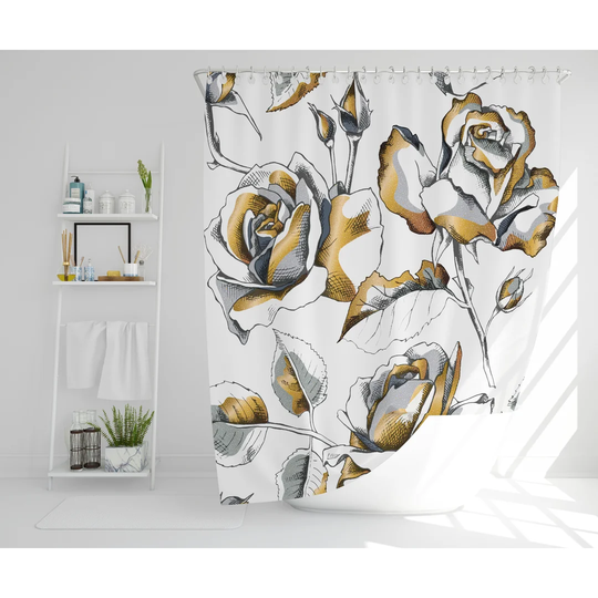 Arum Polyester Shower Curtain Set