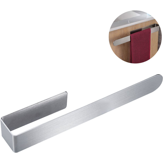 Hand Towel Holder/Hand Towel Ring - Self Adhesive Bathroom Towel Bar Stick on Wall, sus 304 Stainless Steel Brushed-Long style