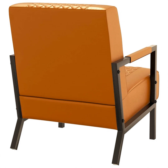 Armchair Brown Faux Leather