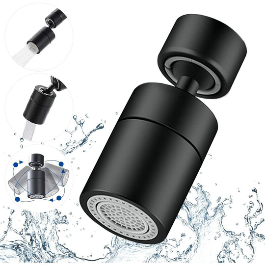 Perlerare - Faucet Aerator, 360 Degree Rotation - 2 Modes Adjustable Kitchen Faucet Filter Aerator for Kitchen, Bathroom
