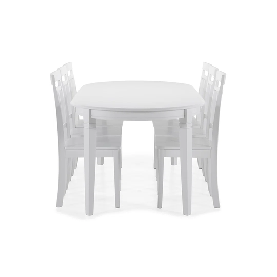 Stetsonville 6 - Person Rubberwood Solid Wood Dining Set