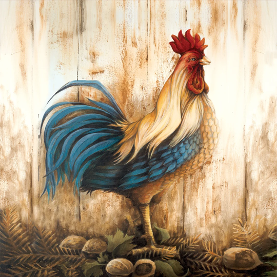 Accorn Rooster - Wrapped Canvas Painting