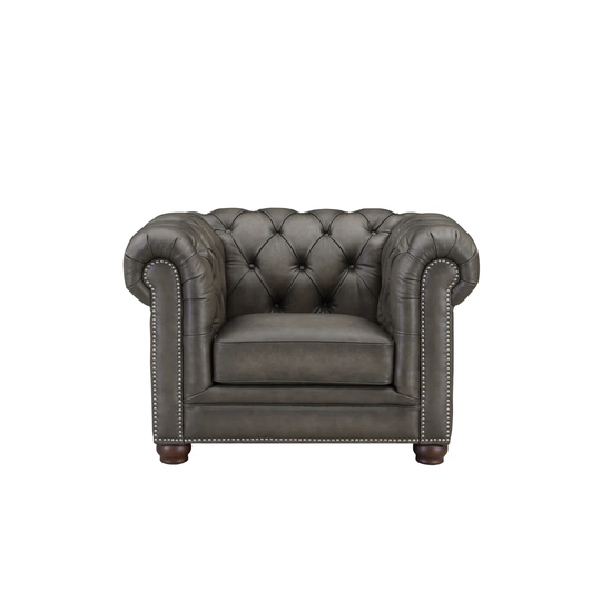Amandev Armchair, in Vintage Flint Leather
