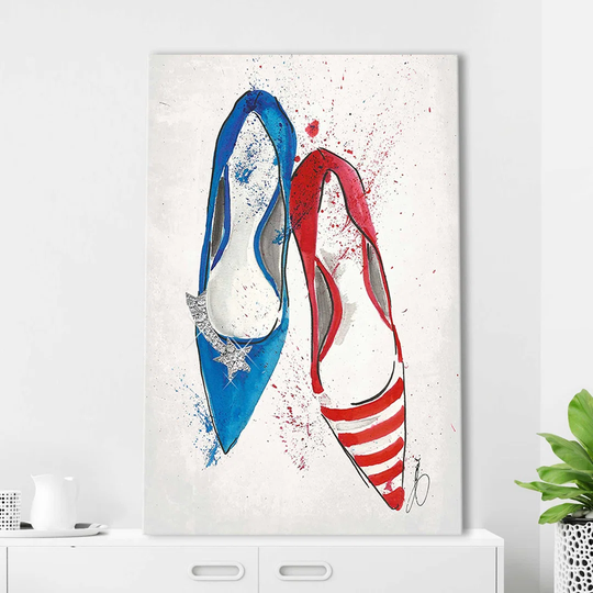 Red White and Fabulous 1 by Jodi - Wrapped Canvas Painting
