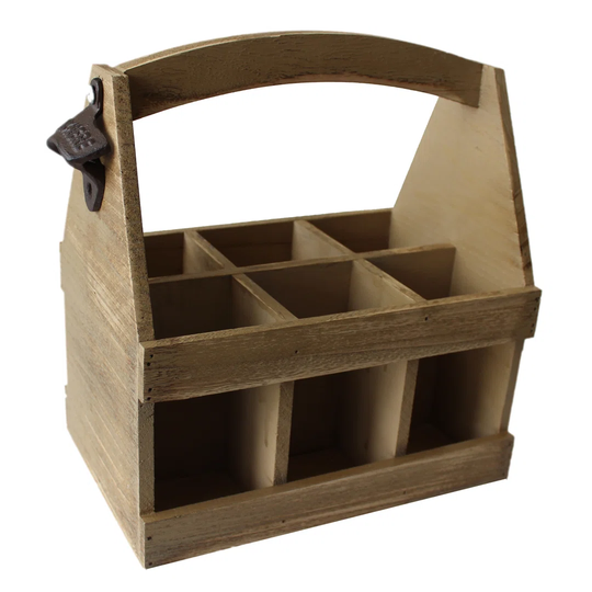 Traub 6 Beer Bottle Carrier with Bottle Opener