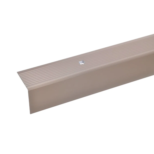 Abbotsen Metal 3 cm Thick x 3 cm Wide x 170 cm Length Stair Nose in Light Bronze